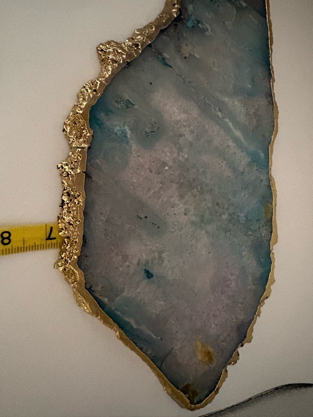Anthropologie Gilded Agate Blue Quartz Cheese Serving Tray Platter New - Picture 11 of 13